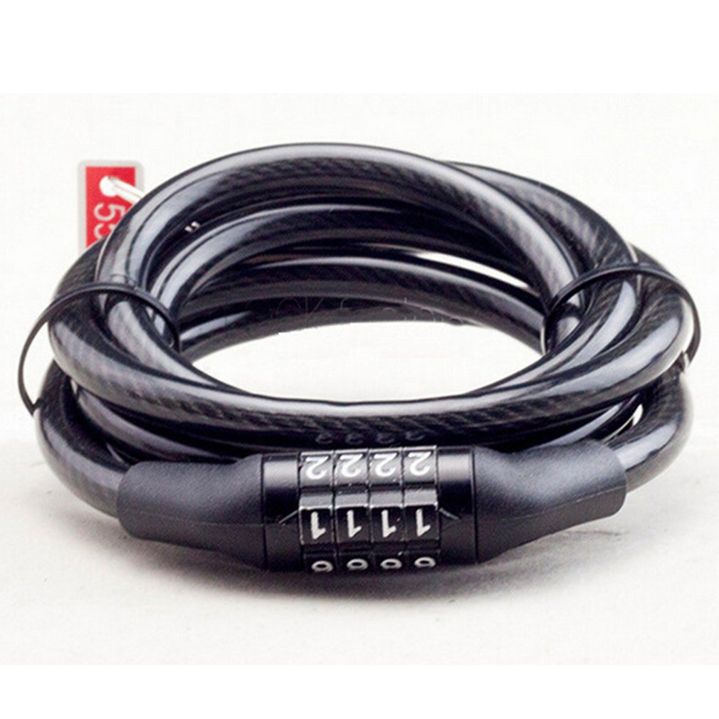 Bicycle Lock Code Key Locks Bike Cycling Password Combination Security Steel Wire Locks Bicycle Accessories
