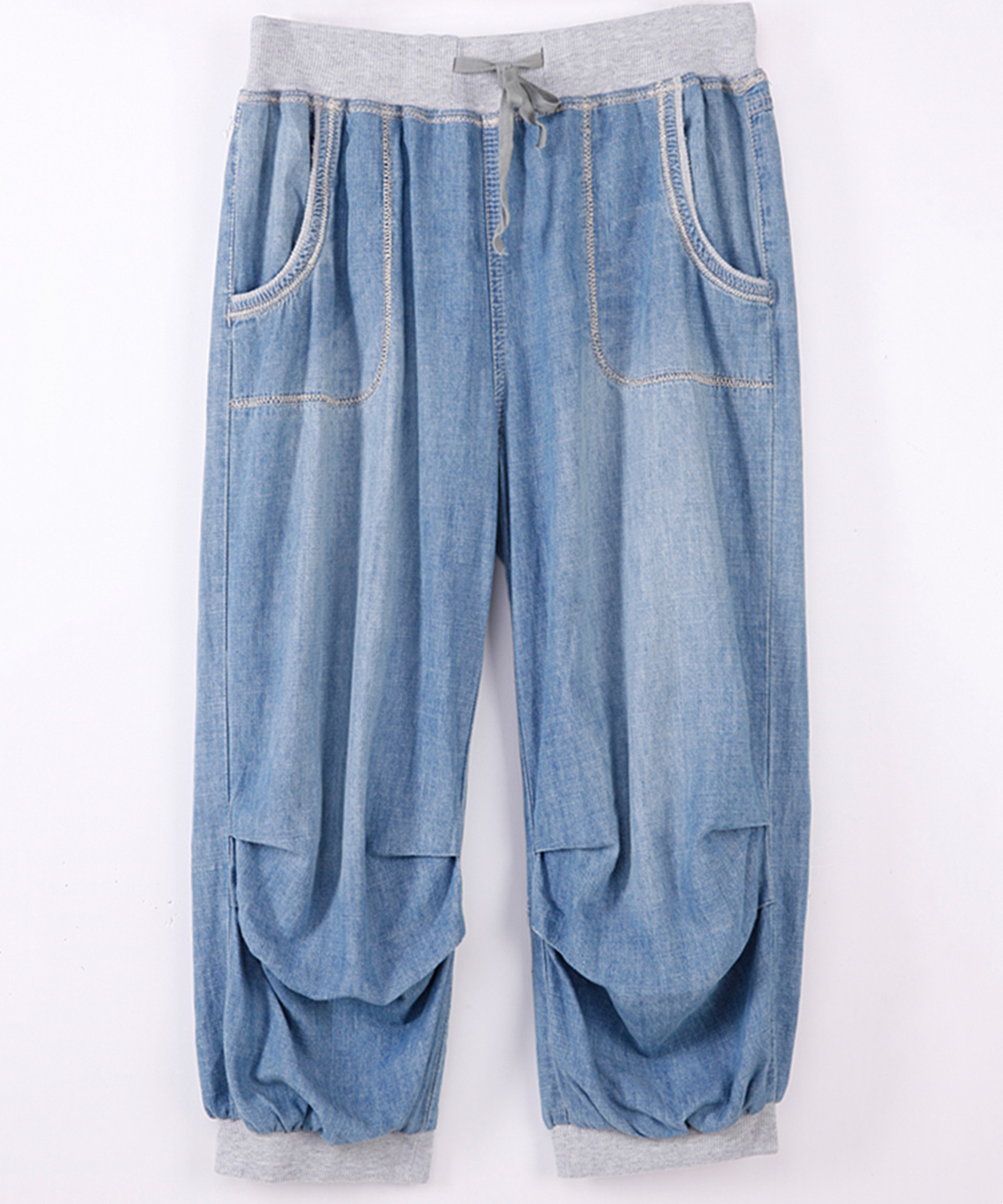 Summer Women Jeans  High Waist Plus Size  Denim Capris Female  Loose Harem Pants 4xl 5xl 6xl 8xl