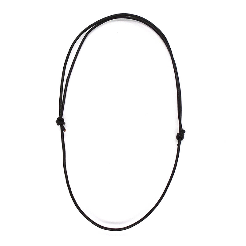 10x Black 1.0MM  2.0MM Leather Cord Sliding Knot Adjustable Long Choker Necklaces for Jewelry Making Findings