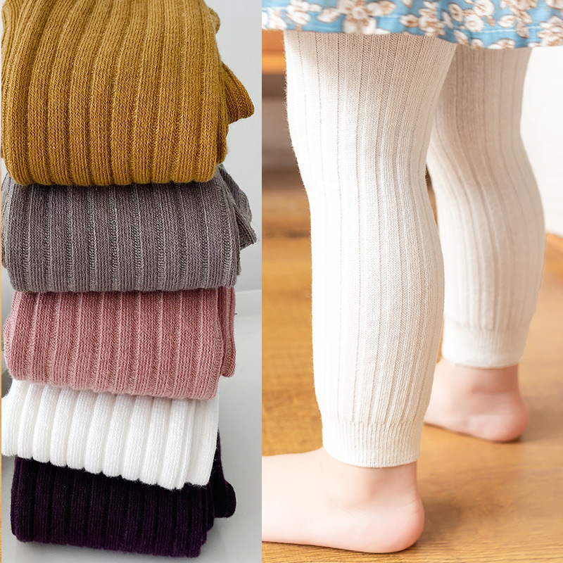 Spring Autumn Baby Pants Newborn Girls Leggings Soild Color Cotton Pants Kids Children Leggings 0-4 Years