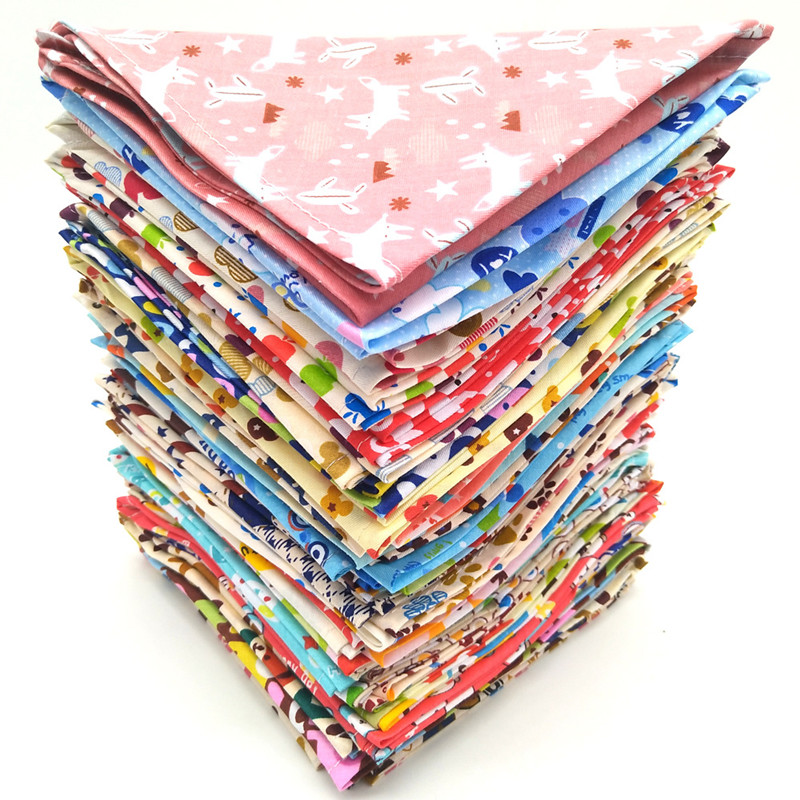 30/50 Pcs Dog Bandana Small Middle Large Dog Bibs Scarf Cotton Adjustable Pet Puppy Kerchief Dog Accessories Pet Supplies