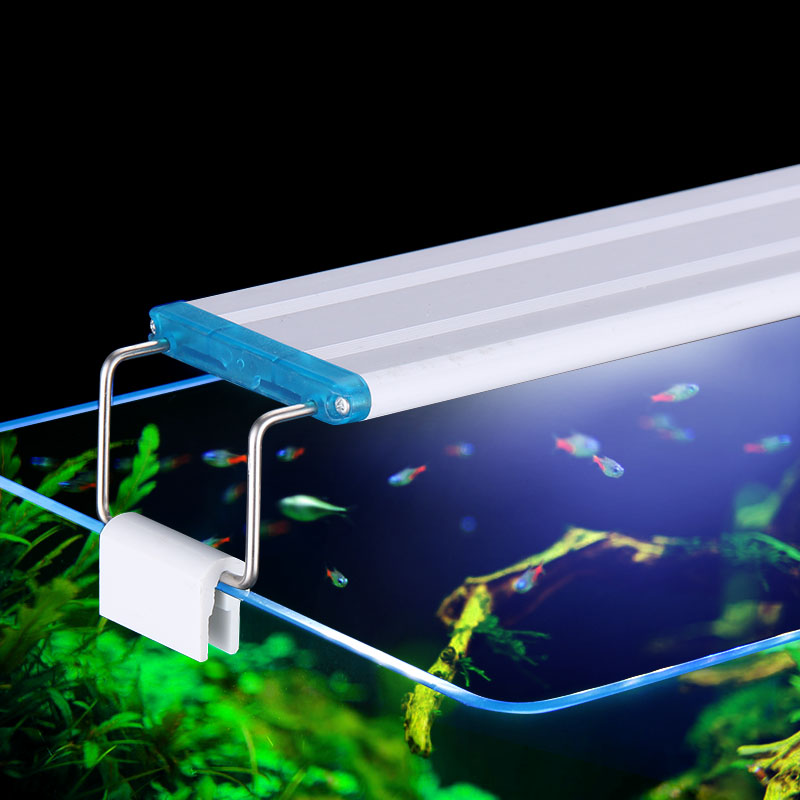 Super Slim LEDs Aquarium Lighting Aquatic Plant Light 18-75CM Extensible Waterproof Clip on Lamp For Fish Tank 90-260V