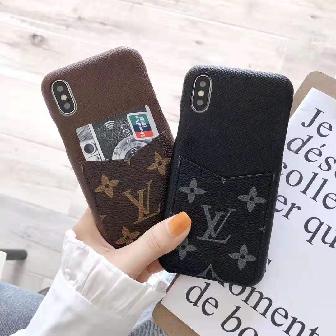 Classic Mono Style Leather Cardholder iPhone Case